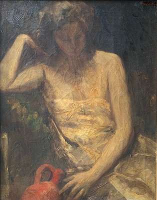 Seated woman - Larsen Oskar